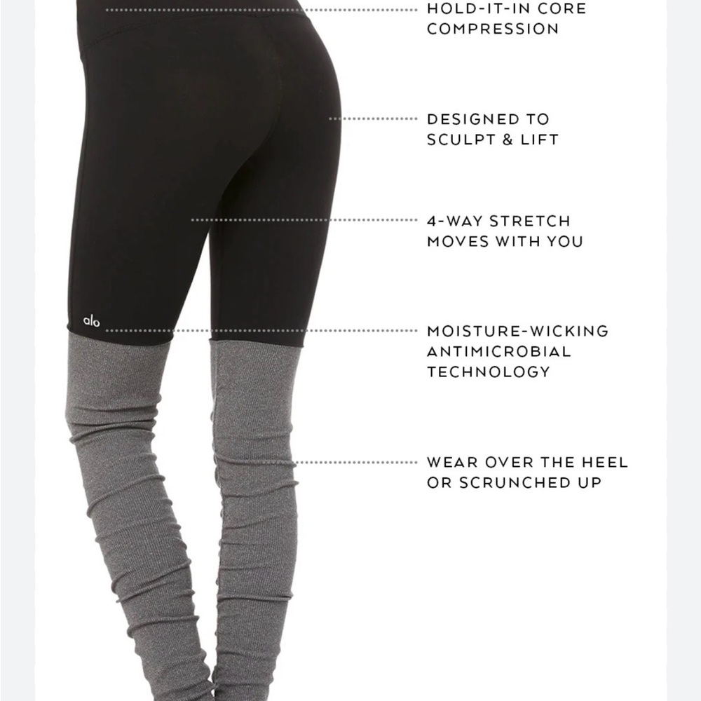 Alo goddess Black and Gray Leggings
